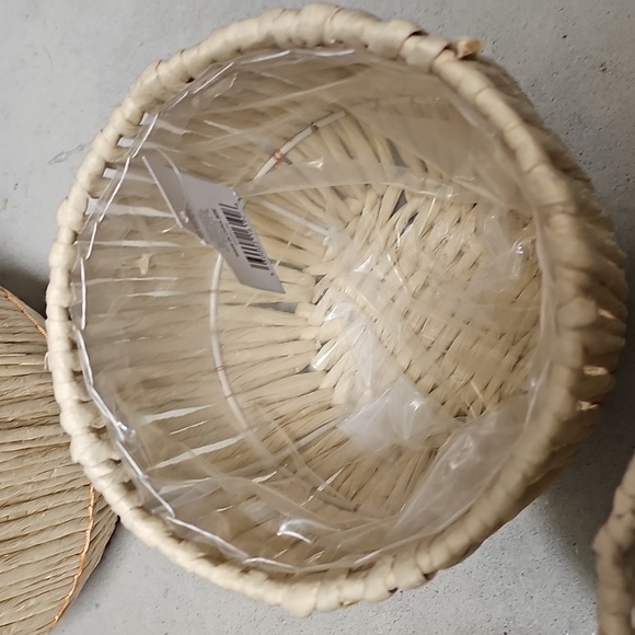 Nwt 7 Natural Lined Woven Basket Set - Picture 3 of 4